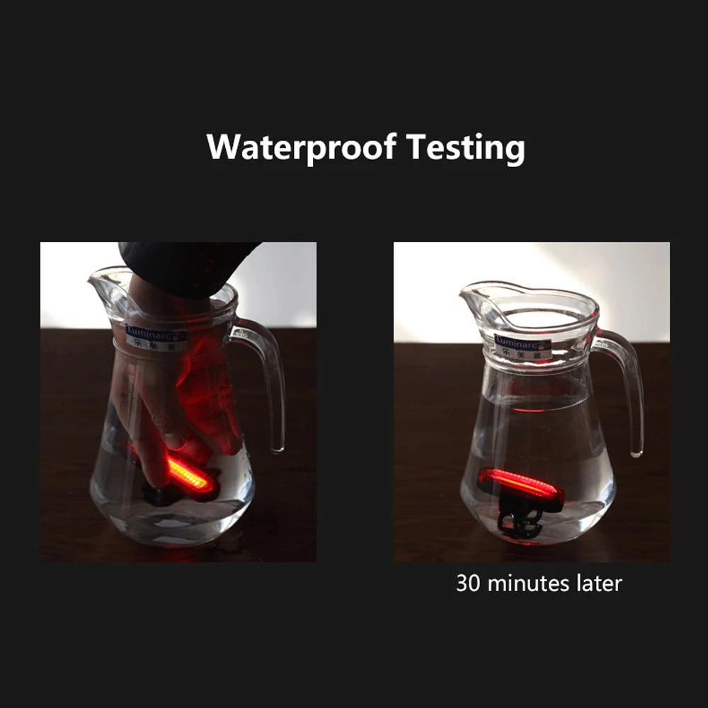 Safety Warning Bicycle Rear Light USB 096 Rechargeable Cycling LED Taillight Waterproof MTB Road Mountain Bike Tail Light Lamp 6