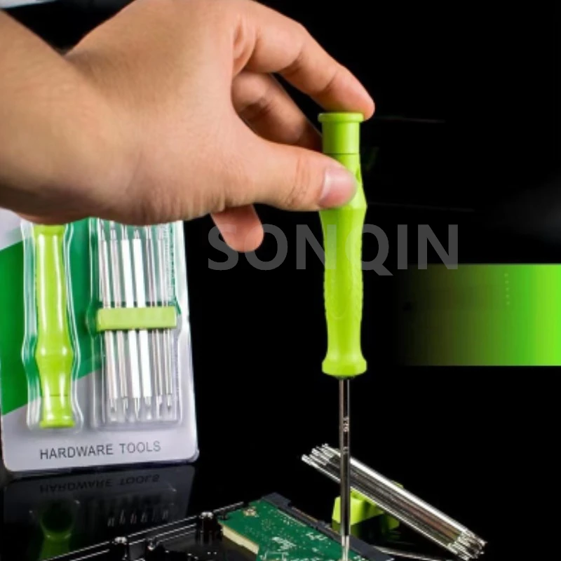 6 in 1 Screwdriver Set Magnetic Precision Double-Head Bits Adjustable Torx Cross Screw Drivers Portable Household Tools