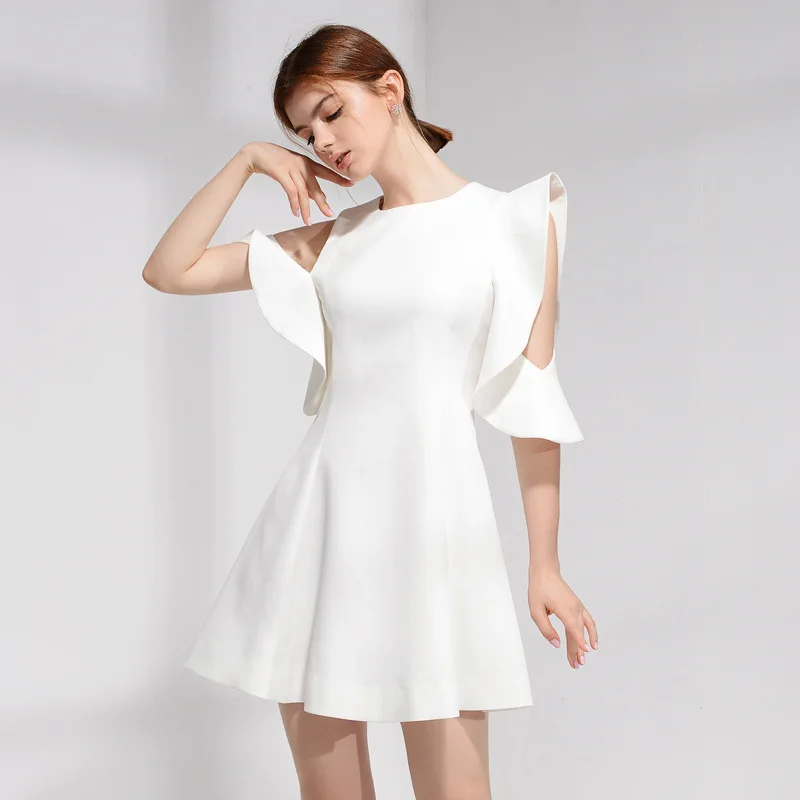 

2023 Spring And Summer Women Flounce Strap Strapless Slim A-line Short Skirt