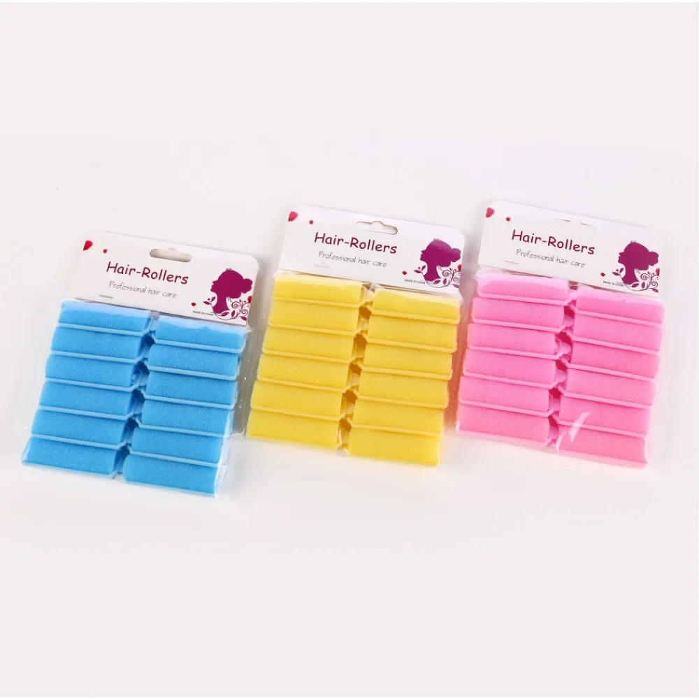 Soft Sponge Foam Cushion Hair Rollers Curlers 12pcs Hair Salon Barber Curls Hairdressing Kit DIY Home Styling hair styling tool hair curling tools