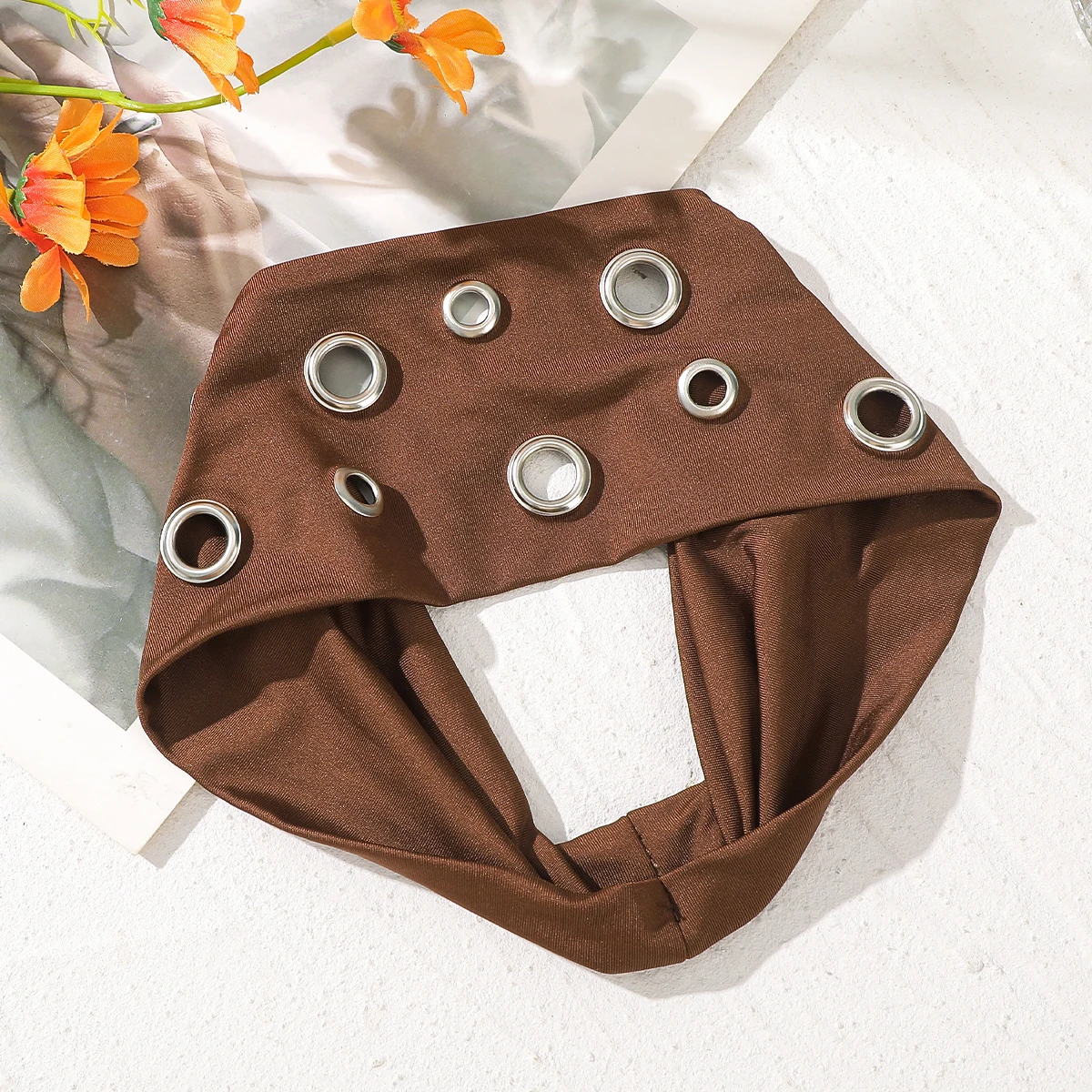 Elastic Hair Scarf Hair Bands Women Black Grey Fashion Hair Accessories Bandage Bandana Headwear Festival Gift