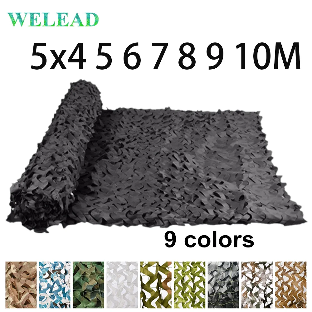 Reinforced Camouflage Net 5x6 5x4 5x5 5x7 5x8 5x9 5x10M Black White Sand Garden Shade Camo Netting Mesh