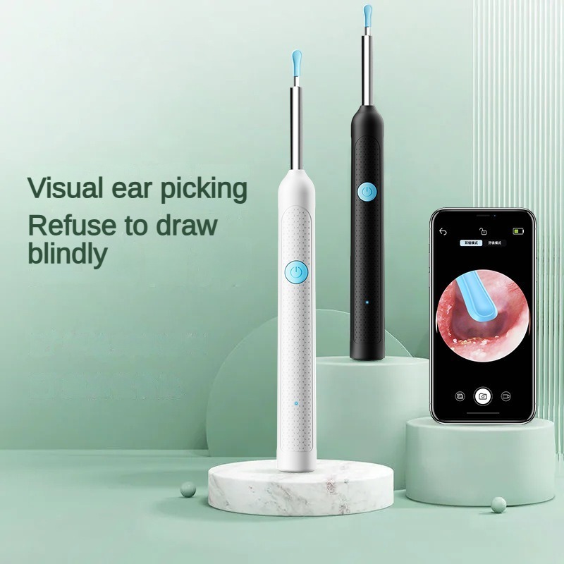 Wireless Visual Silicone Ear Spoon Endoscope Earpick Camera Otoscope Safe Ear Cleaner for Kids & Adults
