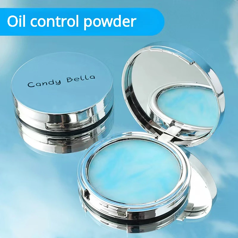 Blue Sky Oil Control Powder Cake with Powder Puff Long-lasting Makeup Oil Control Waterproof Wet and Dry Face pressed powder foundation setting powder face powder compact powder