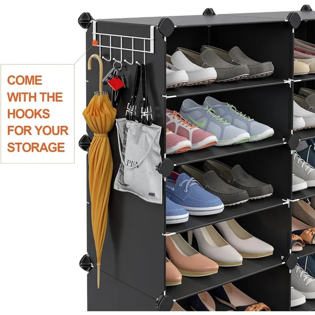 MAGINELS Shoe Rack, Shoe Organizer Cubby, Shoe Storage Cabinet