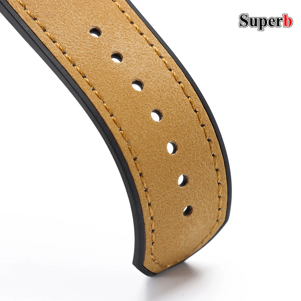 Multicolored Texture Matte Cowide Soft Waterproof Watchbands, 19x26mm