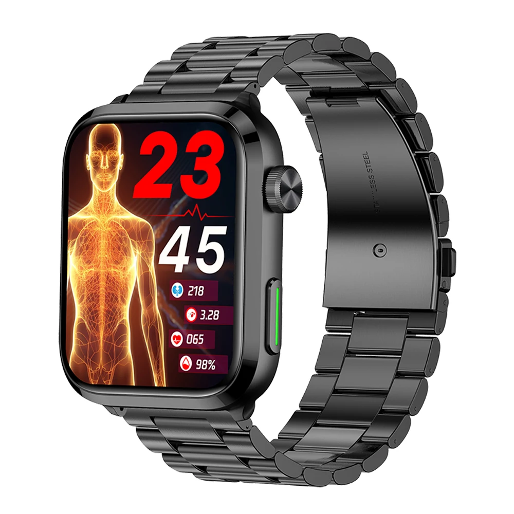 

Bluetooth Call Laser Therapy Smart Watch Men Blood Glucose Blood Lipid Uric Acid Monitor Smartwatch 1.91 Inch HD Screen