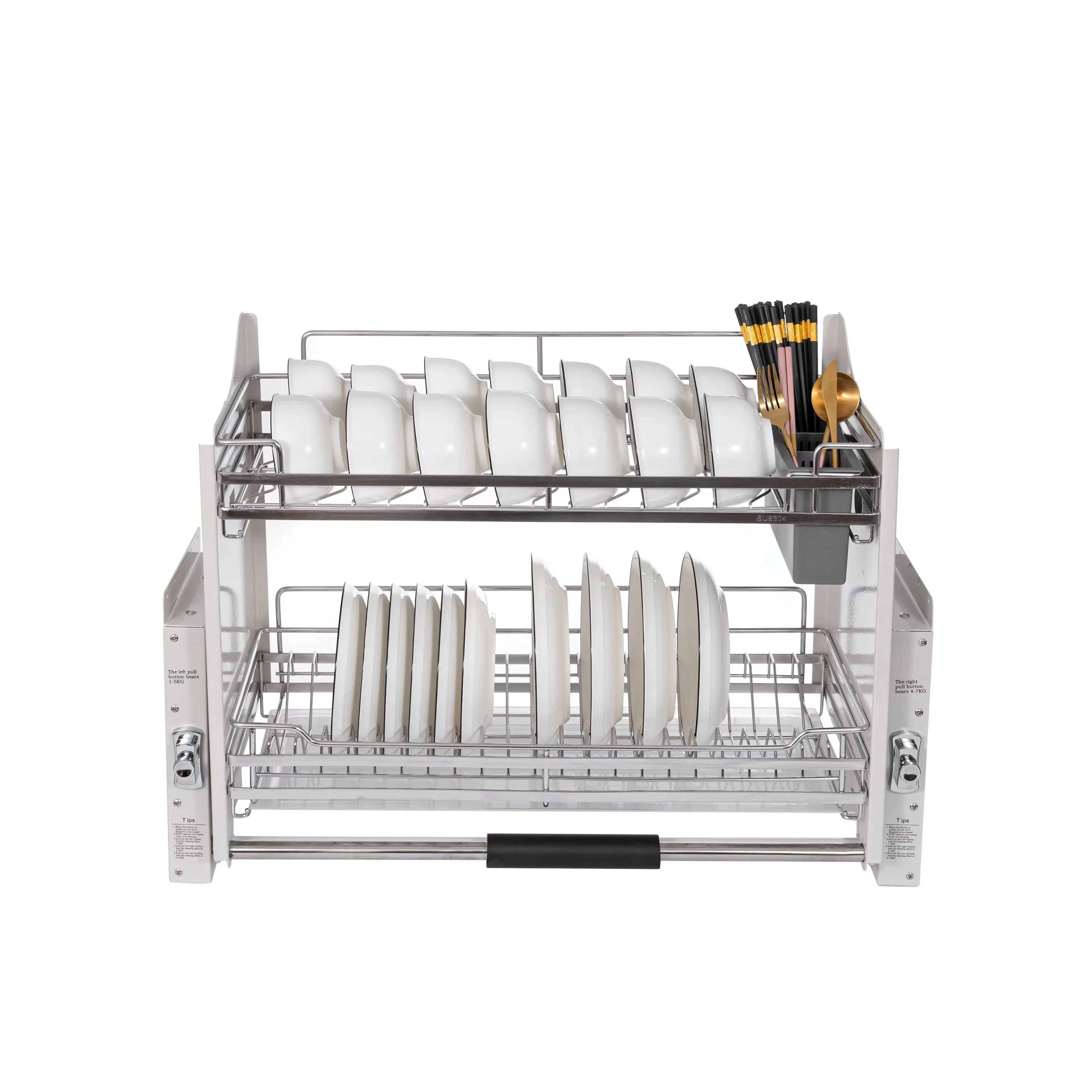 Kitchen Pull Out Spice Pack Basket Vegetable Storage Pull Out Stainless Steel Baskets Drawer