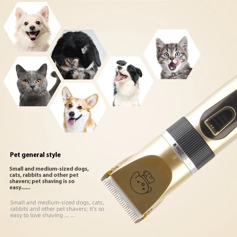 Pet Electrical Hair Clipper Hair Trimmer USB Rechargeable Shaver Low Decibel for Cat Dog