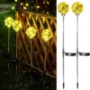 Star Wishing Light Outdoor Romantic Atmosphere Light Waterproof Copper Wire Lamp Solar Charging Camping Landscape Lighting 3