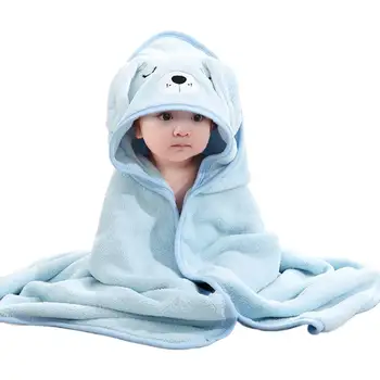 Asciugamani da Bagno per Neonati con Cappuccio a Forma di Animali Cartoon, Morbidi Accappatoi per Bambini, Coperte Calde per Dormire per Bambini e Bambine