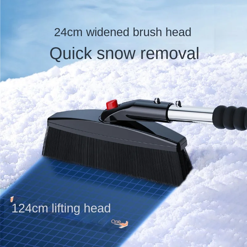 Snow shovel for cars 3-in-1 stainless steel snow shovel removable retractable winter snow deicing tool for cars