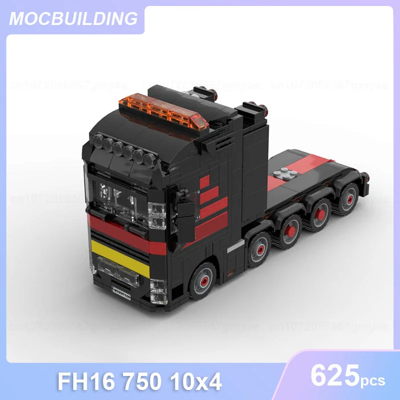 로우베드 중량 운송 트레일러 마모엣 모델 MOC 블록 DIY 조립 브릭스 운송 시리즈 교육용 장난감 선물