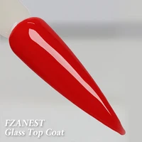 FZANEST Glass Top Coat New Arrival Glass Effect Top Coat no Wipe Base Coat UV Gel Cristal Finish Official Beauty Store 1