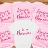 Spanish Team Bride Squad T-Shirt Woman Bachelorette Party Blouses Girl Single Farewell Tops Bridal Wedding Short Sleeve Tees
