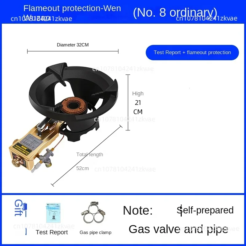 

8#/10# 5# 6# 8# 10#commercial high-pressure gas stove single-hole high-pressure liquefied gas stove for hotel restaurants