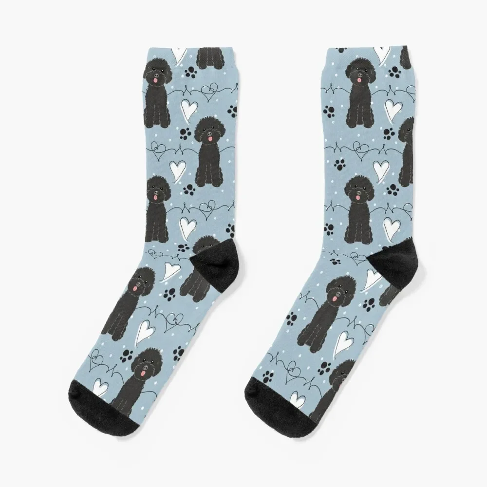 

LOVE Black Toy Poodle Socks new in's luxe Socks Girl Men's