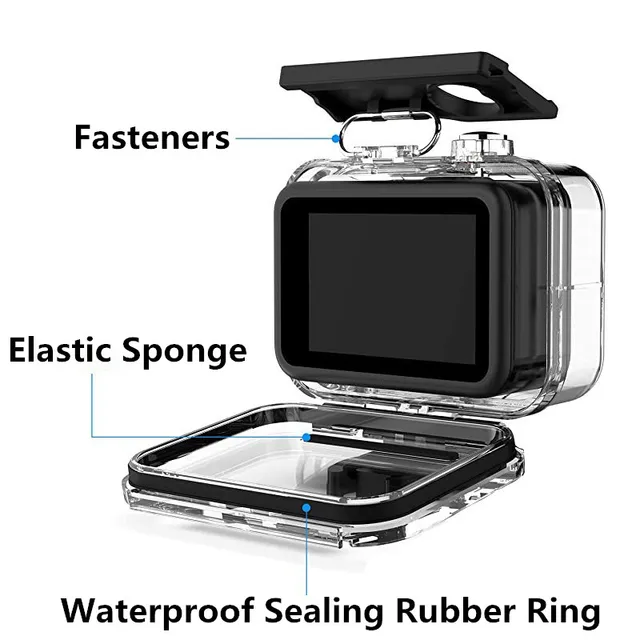 Étui étanche 60M pour GoPro Hero 13 12 11 10 9, couvercle de boîtier de plongée sous-marine pour Go Pro Hero 9 10 11 12 13, accessoires 2