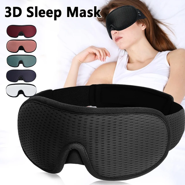 30 Pieces Blindfold Eye Cover Sleep Mask for Games Party Sleeping Travel  with Nose Pad and Adjustable Strap (Black)