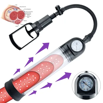 USB Rechargeable Vacuum Penis Pump Male Penis E-rection Enlargement Training Adult Sex Toys 2