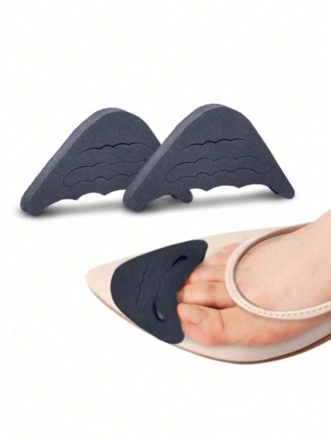 Toe Plug Half Insoles Toe Foam Filled Insoles Foot Support Cushion Unisex Insole 2 Pairs shoe insoles,toe pads,forefoot pads,forefoot cushion