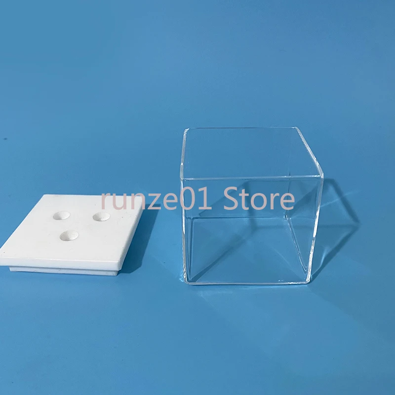 

Quartz electrolytic cell, photocatalysis PEC test, unsealed electrolytic cell, light transmittance 85%, 50x50x50mm