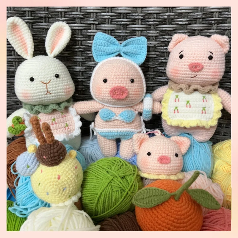 

2pc Four Strand Yarn Ball Doll Crochet DIY Material Scarf, Hat, Shoe, Sweater Hand Woven Milk Cotton