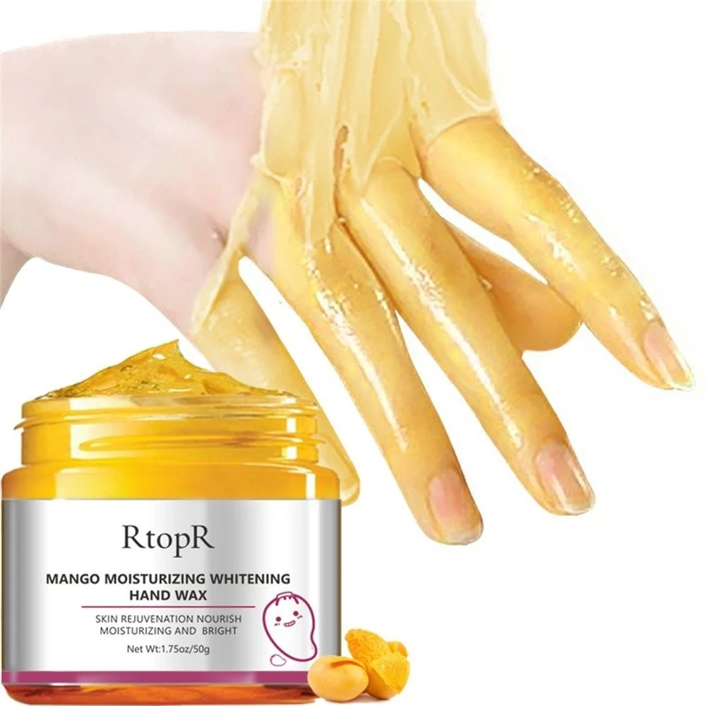 Mango Moisturizing Hand Mask Whitening Peeling Off Skin Care Hand Wax Exfoliating Calluses Cuticle Remover CR9 mango moisturizing hand wax whitening skin hand mask repair exfoliating calluses acid anti aging hand skin treatment scrub 50g