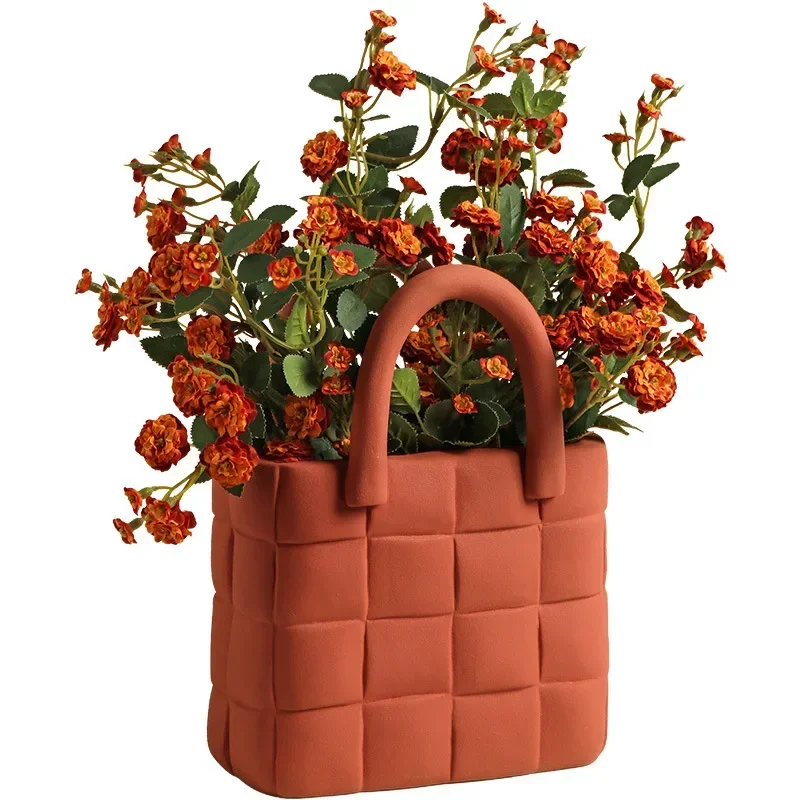 Home Furniture Ceramic Vases Living Room Flower Arrangements  Decoration Ornaments Handbags Flower Containers Desktop  Accessori 5