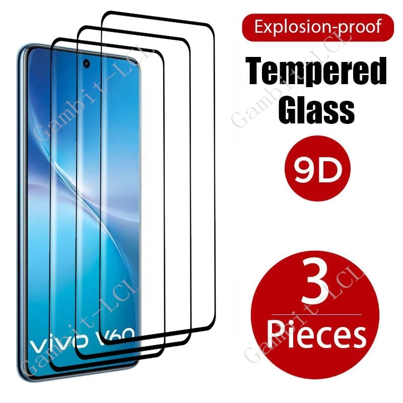 3D Curved Full Tempered Glass Screen Protector - Pack of 3