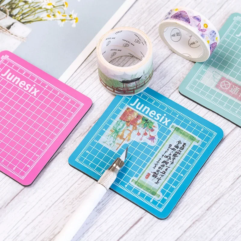 Cutting Mat Colorful Mini Model Cutting Mat Engraving Pad Art Supplies 1PC 8*8cm for School Tools