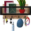 1Pc Key Holder Wall Mount Key and Mail Chains Rack for Left-luggage office Kitchen Living Room Checkroom (Wood) 1