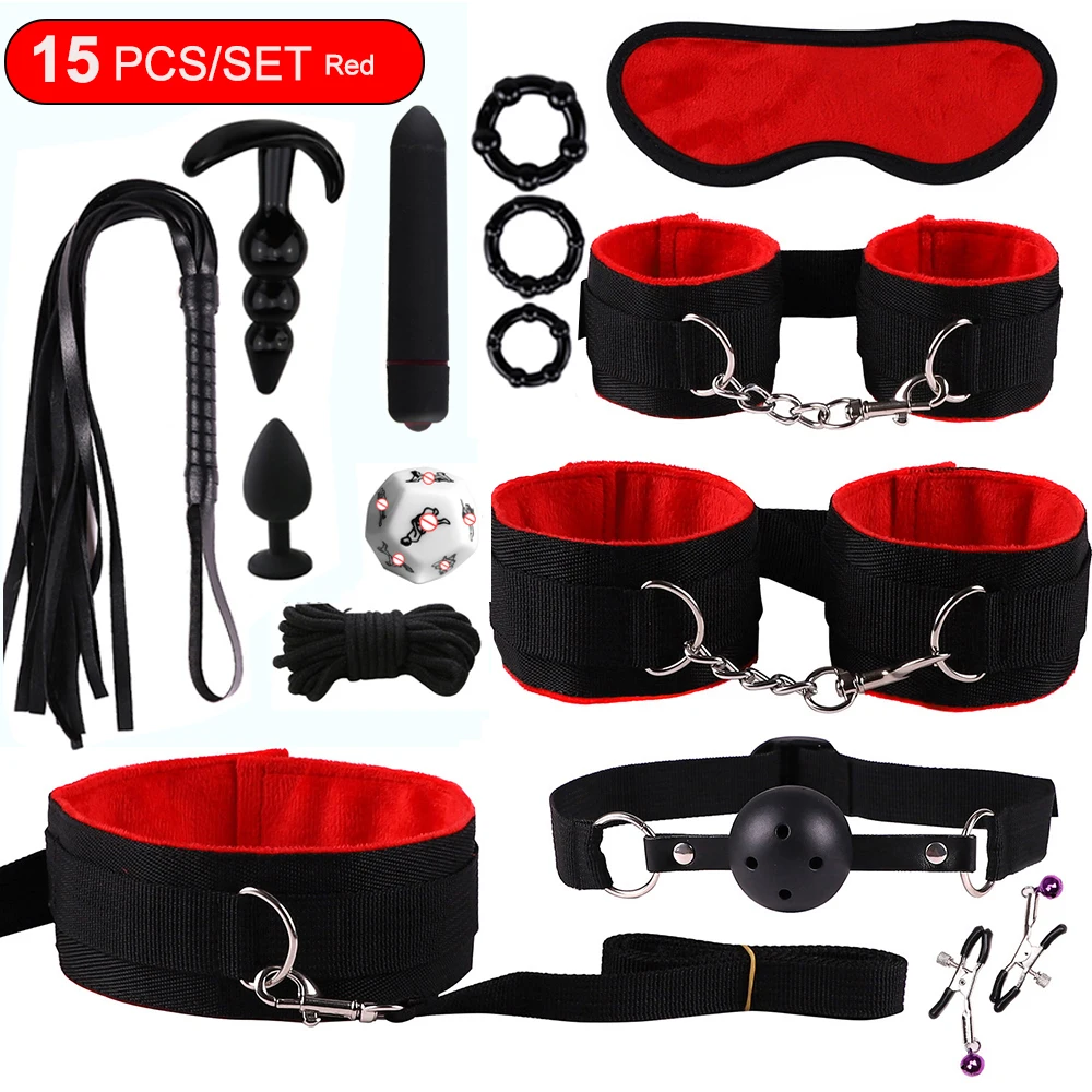 Sex toys for women BDSM sexual couples kit Adult Sexy Toys sexyshop erotic accessories handcuffs for session Anal plug sex game