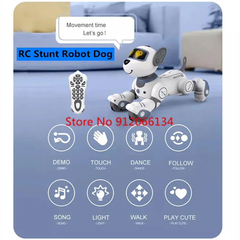 Smart Rc Stunt Robot Dog Toy Roll Capovolto Codifica Sensibile Al Tocco Ai Intelligenza Artificiale Telecomando Robot Dog Kit Toy