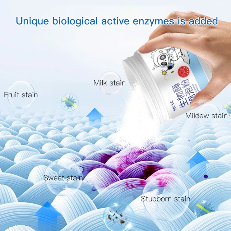 Active Oxygen Bubble Powder Household Biological Enzyme Washing Powder Stain Removal Oil Hand And Clothes Prot Cleaner