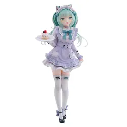 Hatsune Miku Cute Anime Action Figure with Neko T - Shirt - 18cm Kawaii Girl Toy Gift (No box)