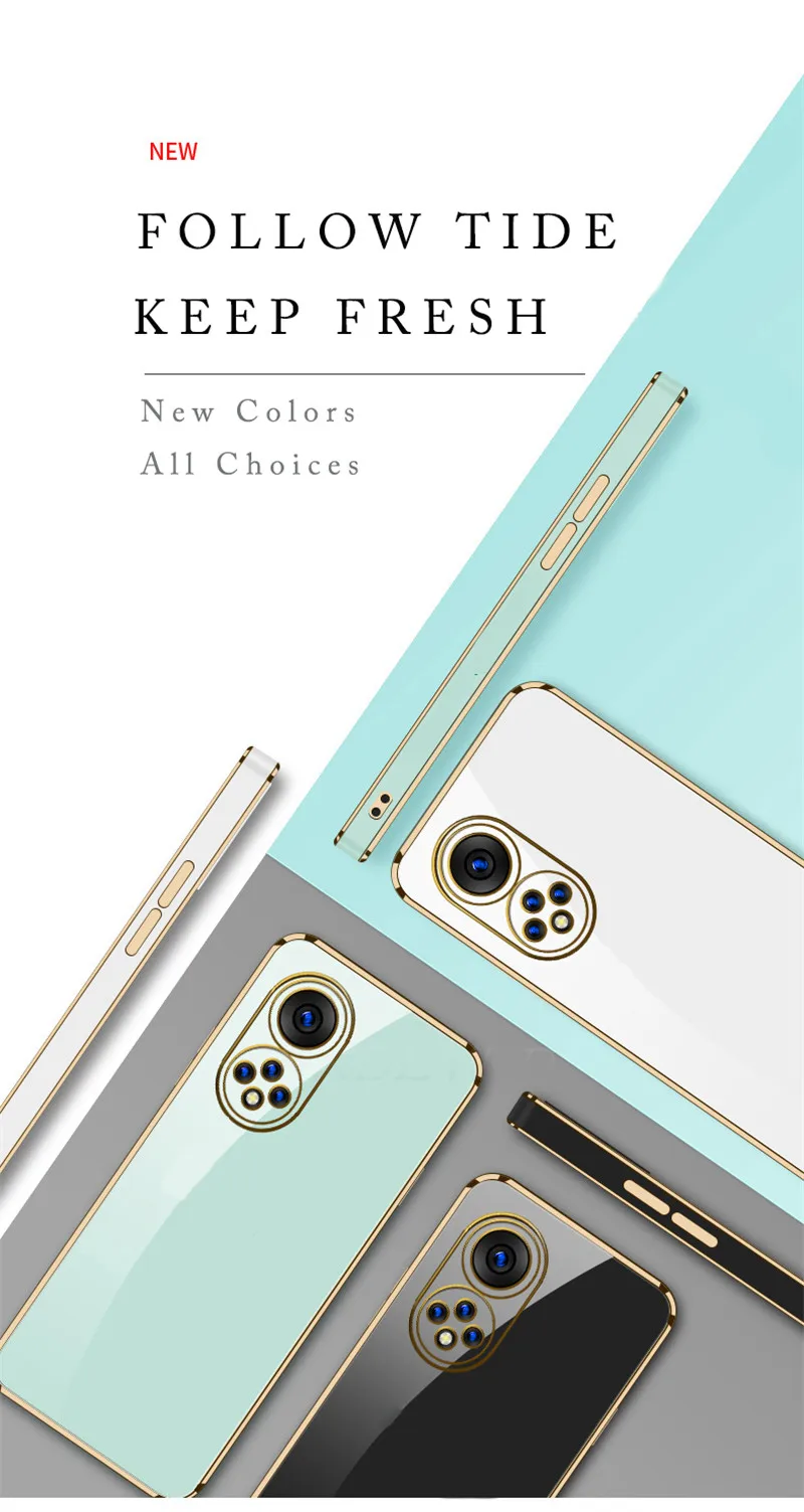 Fashion Glitter Plating Phone Case for Huawei Honor 8X 9X 10i 10 20 50 Lite 30 60 Pro Soft Silicon Bling Shockproof Cove_voghion.com