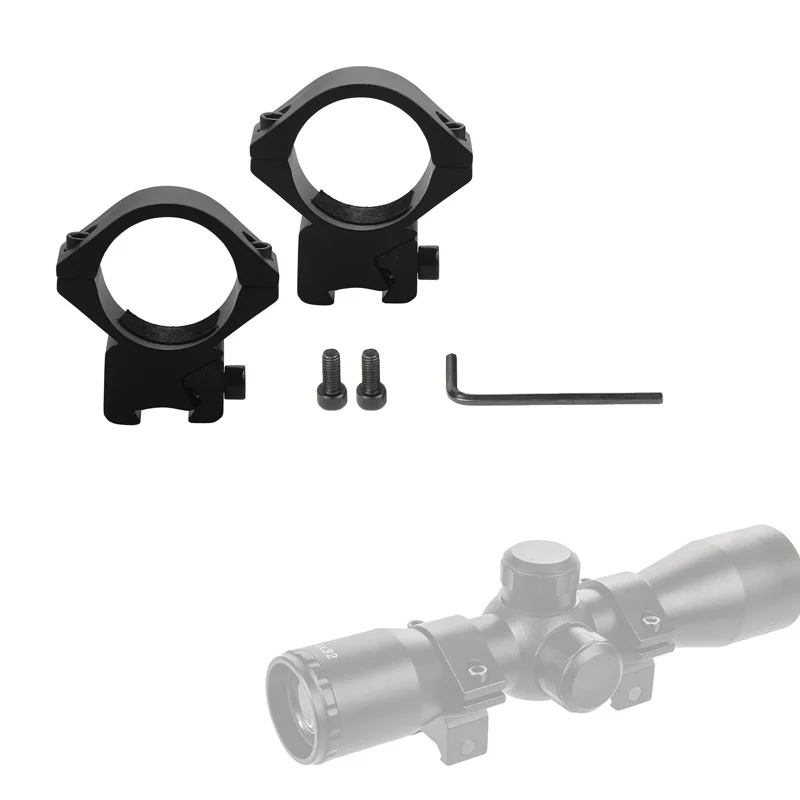 1 Pair 1 inch Ring Low Profile Scope Rings 3/8" Dovetail Mount for Hunting Optics mounting