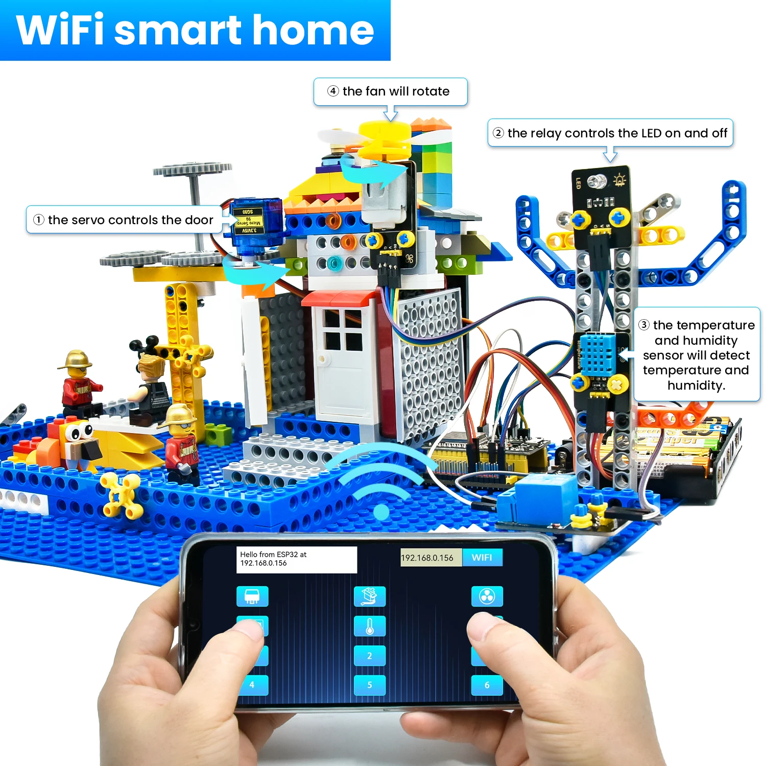 Kidsbits Keyestudio ESP32 RFID 센서 키트, 아두이노 스템 전자 DIY 스타터 키트 프로그래밍용, ESP32  보드 포함, 37 인 1 - AliExpress