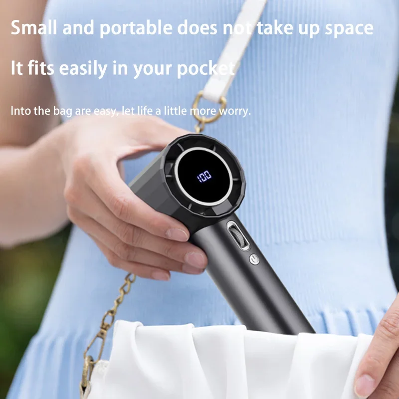 مروحة يدوية من النوع C قابلة لإعادة الشحن 100 سرعة...