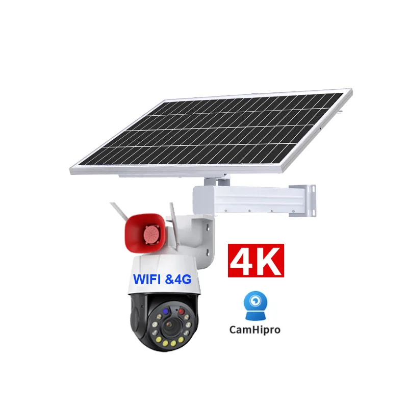 

2 Way Audio IP Camera 8MP 4K AI Auto Tracking 20X Zoom Outdoor Wireless WIFI CCTV Surveillance Camhi solar ptz camera