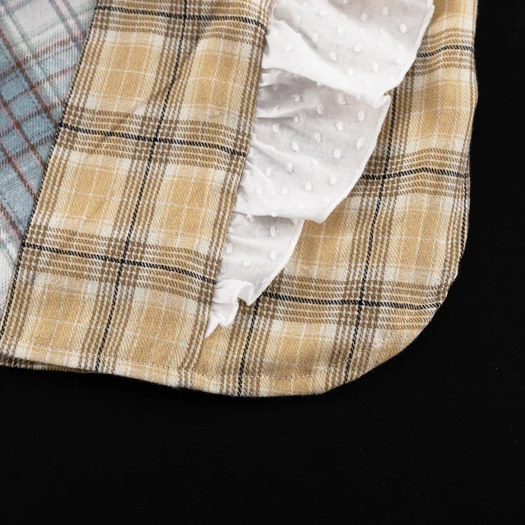 Ruffled Fashion Patchwork Shirts Women's Long Sleeve Lapel Cardigan Striped Contrast Clothes For Women Summer Shirts Coat