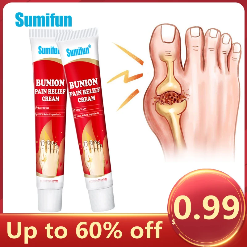 Sumifun 20g Foot Gout Treatment Cream Thumb Corrector Finger Hallux
