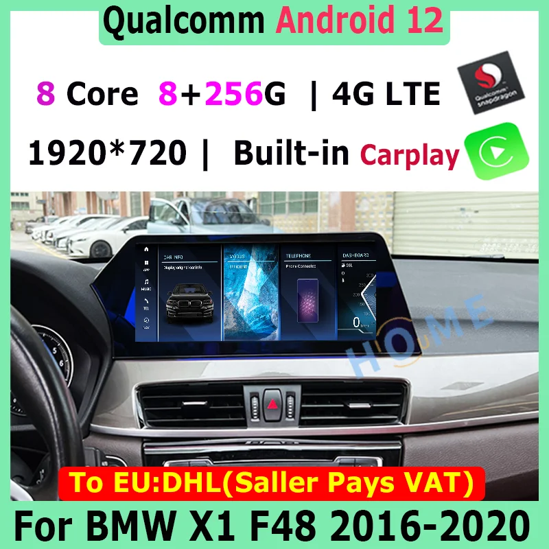 

12.5" Android12 Snapdragon & MTK Car Radio Stereo Video Multimedia Player Autoradio GPS For BMW X1 F48 2016-2020 NBT EVO Carplay