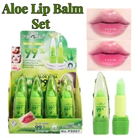 12PCS Set Aloe Extract Lip Balm Color-changing Lip Balm Long-lasting Moisturizing Lipstick for Valentine's Day & Festival Gift 1