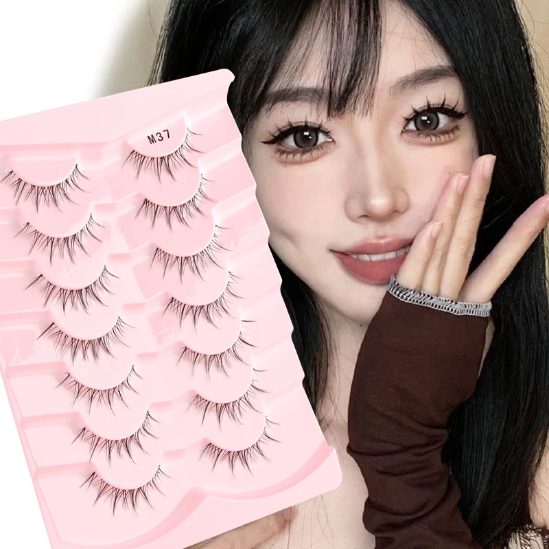 357pairsEyelashesKoreanMangaLashesNaturalFalseLashesFluffySoftCrossFairyLittle.jpg