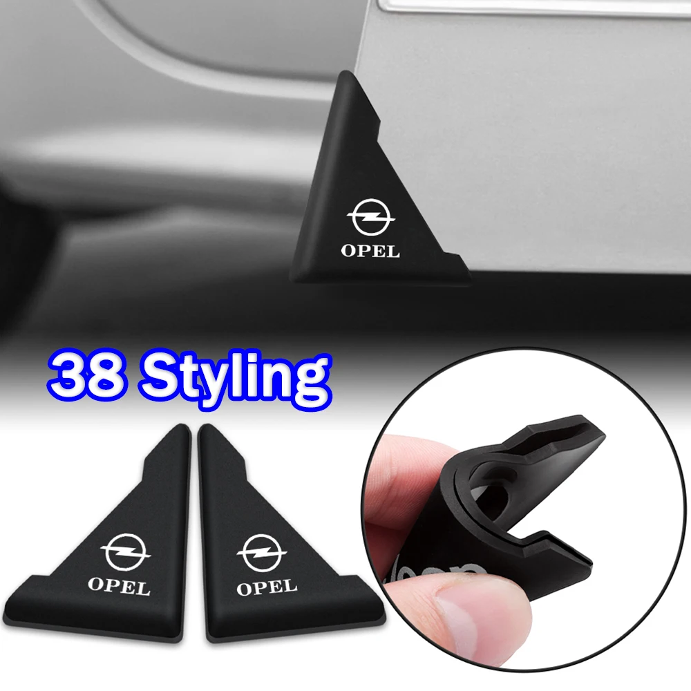2PCS Rubber Car Door Corner Cover Anticollision Guard Sticker for Opel