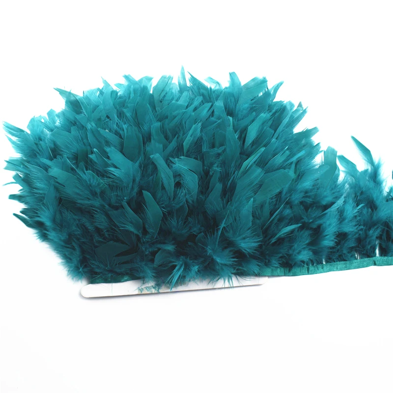 Turkey Feather Fringe Ribbon 5-6inch Turkey Feathers Trim Skirt Dress Feather Decoration 2yards/Lot