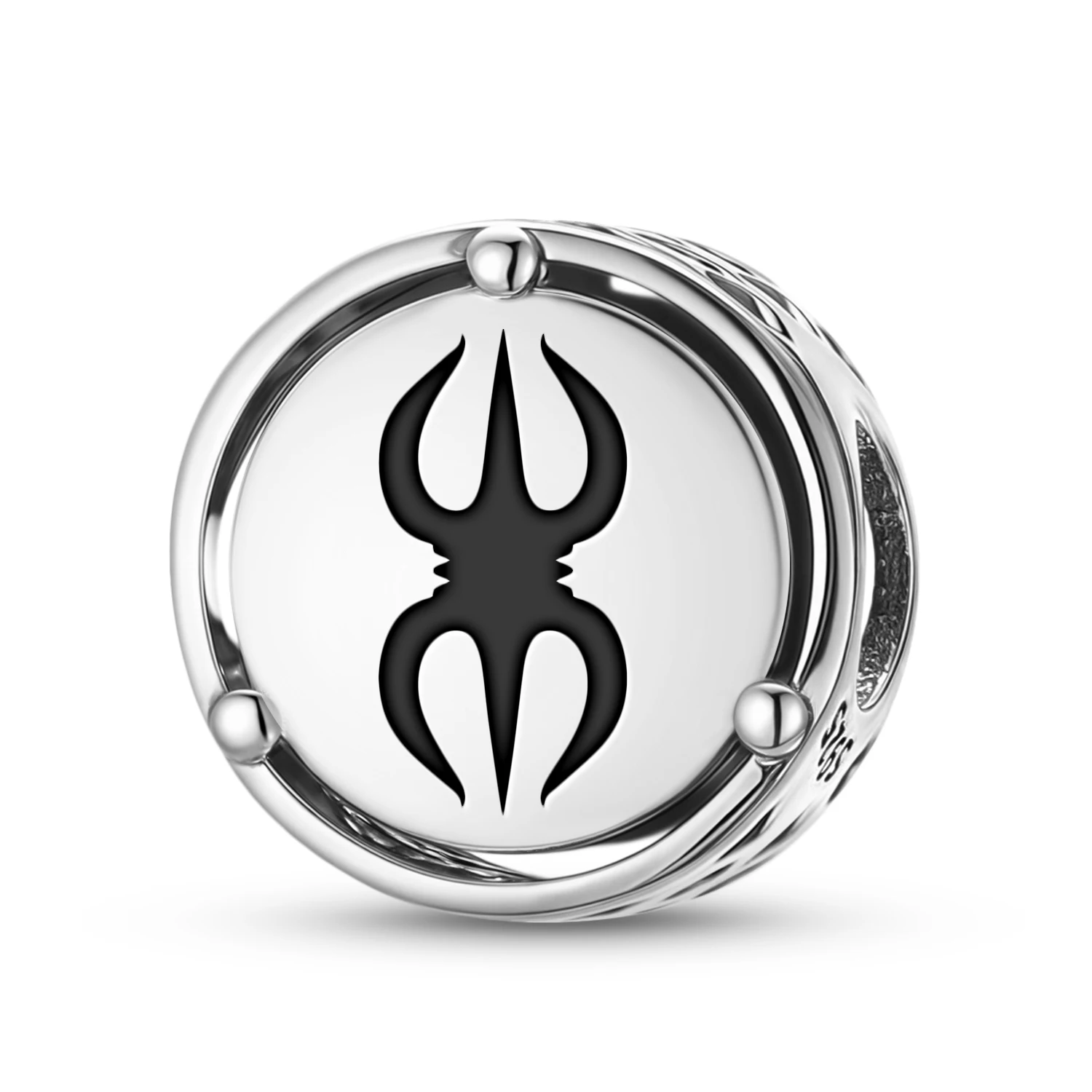 Buddhistischer Vajra-Charm aus 925er-Sterlingsilber mit Symbol, passend für Original-Armbänder, DIY-Schmuck, Zubehör, Familienperle