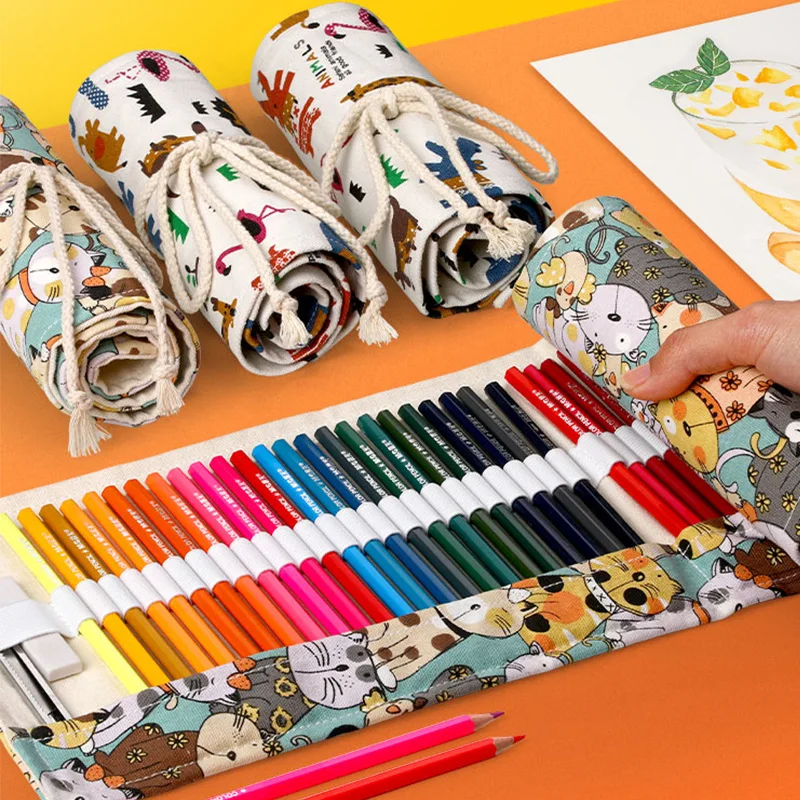 Kawaii Cat Pencil Case for Art Brushes Makeup Brushes Bag Pencil Cases for Office Estuches Escolares Box Kids School